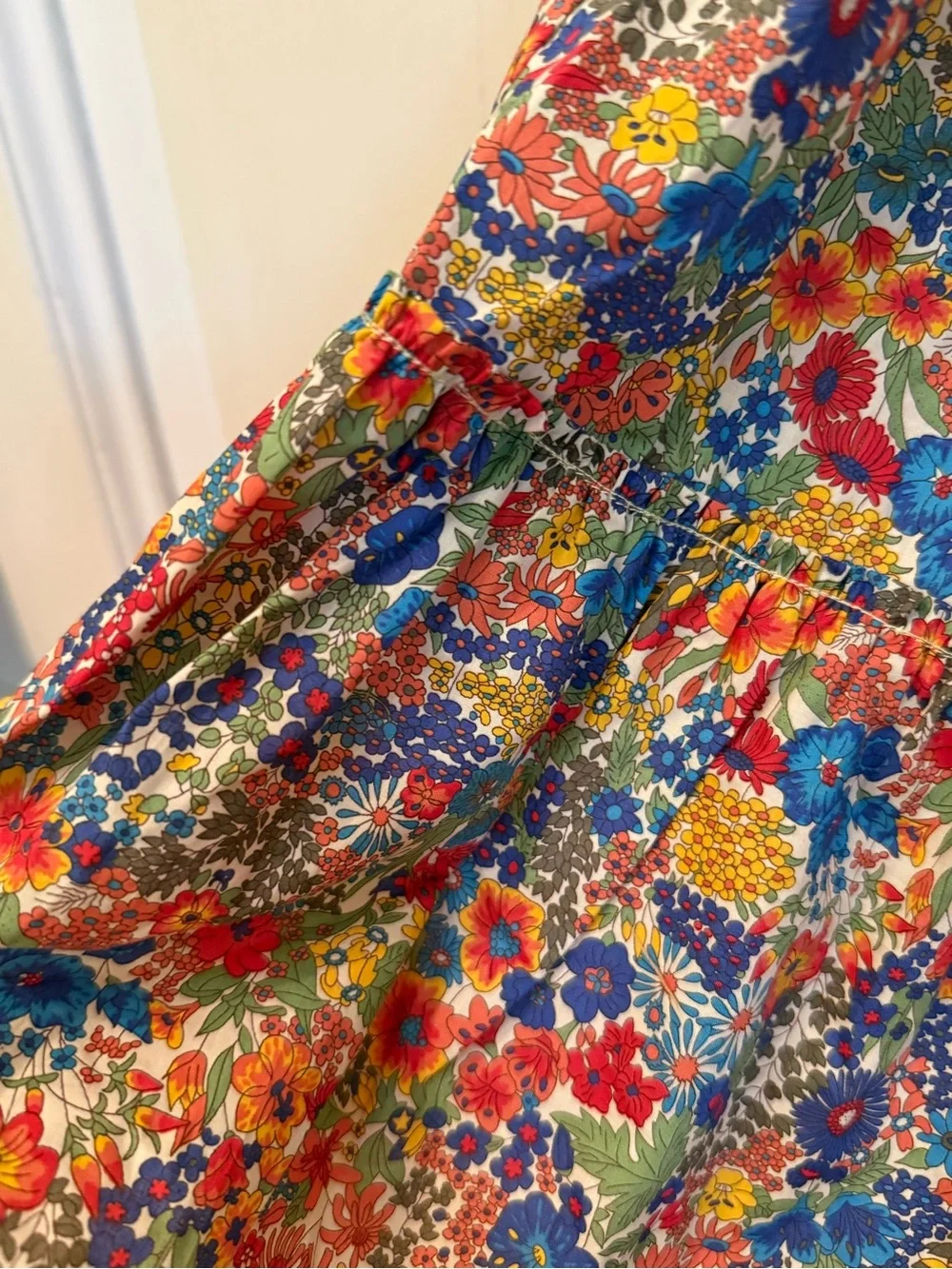 TIA CIBANI Girls LIBERTY print Tiered Cotton Dress - Multicolor sz 5/6